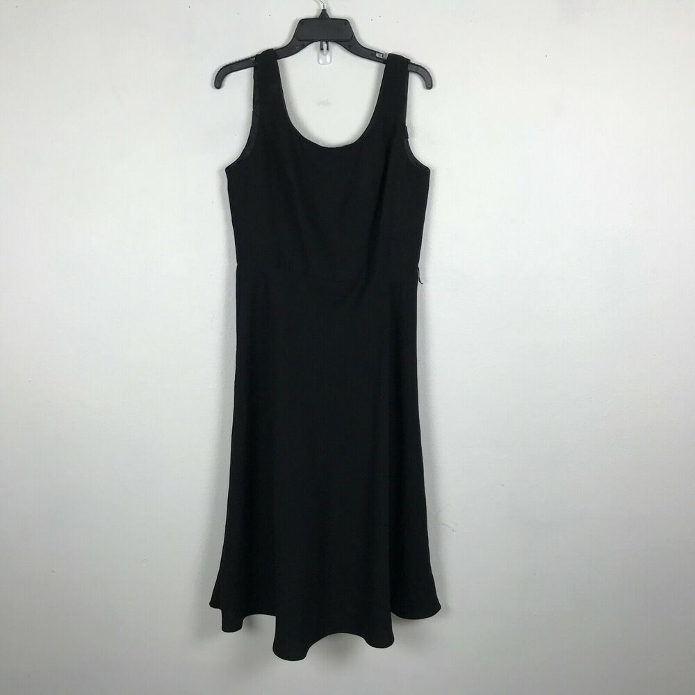 Jessica Howard Dress Size 12 Solid Black Sleeveless Formal Party Cocktail